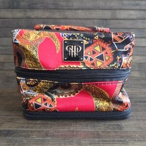 PURSEN Tiara Jet Setter Weekender Expandable Jewelry Case in Satin Red EC